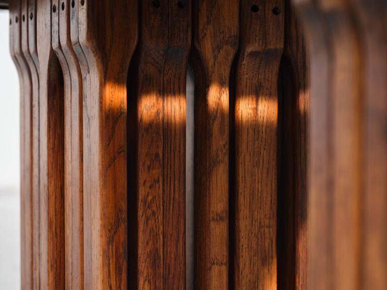 Modair Sandy Bruns art wood oak stool bench display retail storedesign