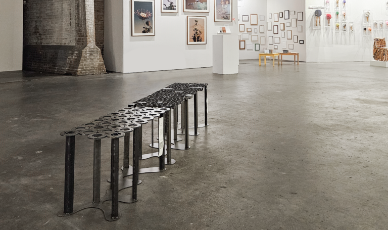 steel seats waste streams modair sandy bruns art display fair on view nocknock